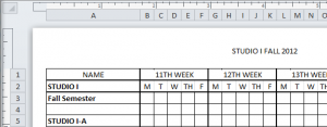 Screenshot from Excel